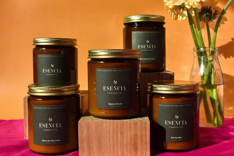 Amber jar Spring soy wax candles